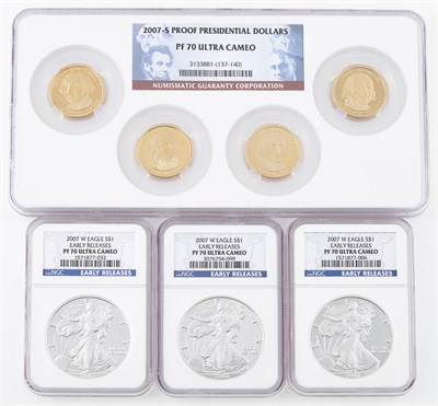 Lot 1137 - United States 2007 Dollar Values Group of...