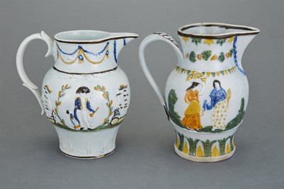 Lot 617 - Two English Pearlware Jugs Circa 1790-1800 One...
