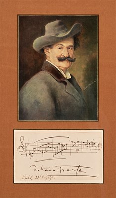 Lot 256 - STRAUSS, JOHANN II Autograph quotation signed...