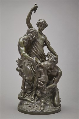 Lot 662 - Green Patinated-Bronze Bacchanalian Group...