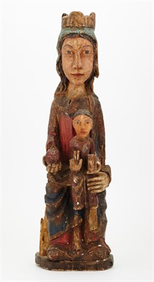 Lot 647 - Painted and Parcel Gilt Figure Group of The...