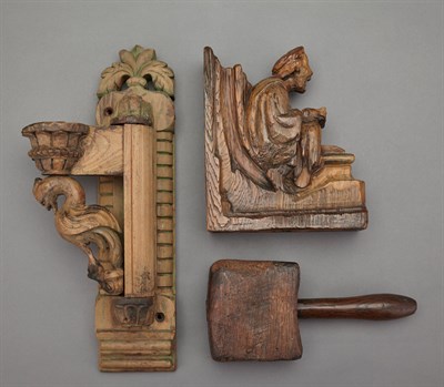 Lot 636 - Carved Pine Architectural Fragment...