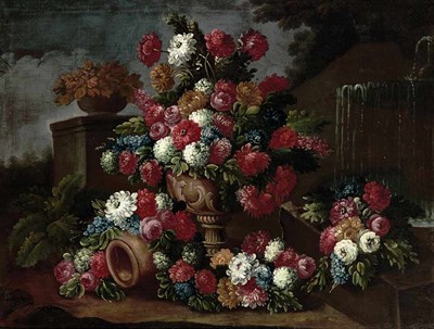 Lot 34 - Attributed to Gasparo Lopez Floral Still Lifes:...