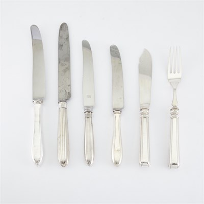 Lot 388 - Dutch Silver Fish Service Comprising twelve...