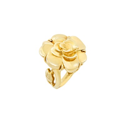 Lot 109 - Gold 'Camelia' Ring, Chanel, France
