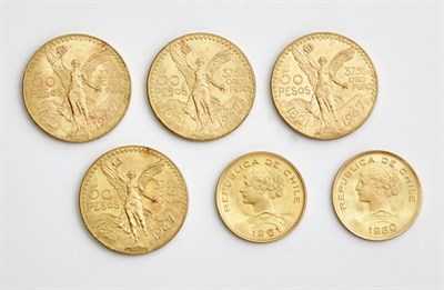 Lot 1094 - World Wide Gold Coins Group of six coins...