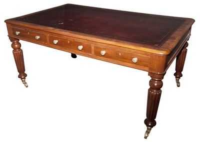 Lot 493 - William IV Mahogany Writing Table Signed A....