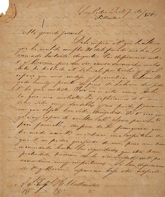 Lot 240 - BOLIVAR, SIMON Letter signed, with autograph...