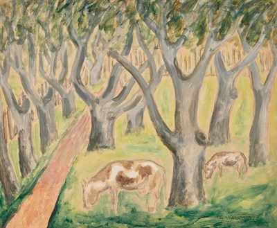 Lot 179 - Abraham Walkowitz American, 1878-1965 Cows in...