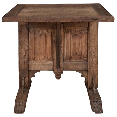 Lot 598 - Gothic Oak Center Table 15th Century and later...