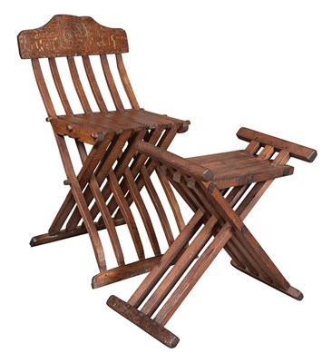 Lot 666 - Italian Beechwood Folding Chair 16th Century...