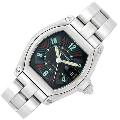 Lot 156 - Gentleman's Stainless Steel 'Roadster' Wristwatch, Cartier, Ref. 2510