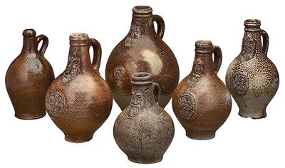 Lot 572 - Group of Five German or Rhenish Glazed...