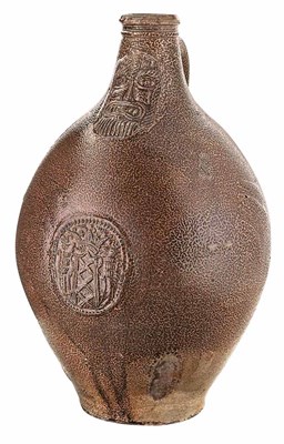 Lot 570 - German or Rhenish Glazed Stoneware Bellarmine...
