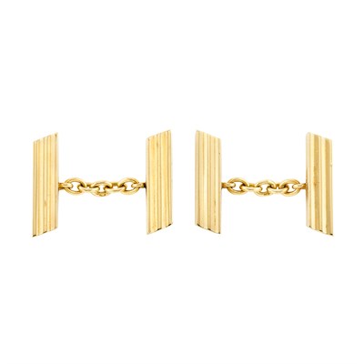 Lot 115 - Pair of Gold Cufflinks, Hermes, France