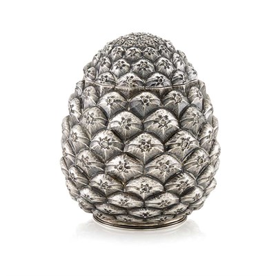 Lot 131 - Sterling Silver Pine Cone Box, Buccellati