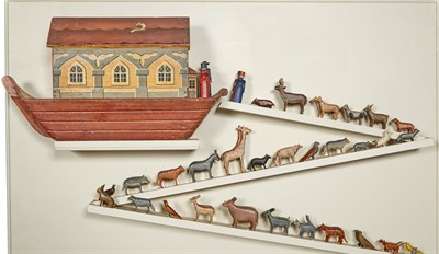 Lot 211 - German Painted and Lithographed Noah's Ark...