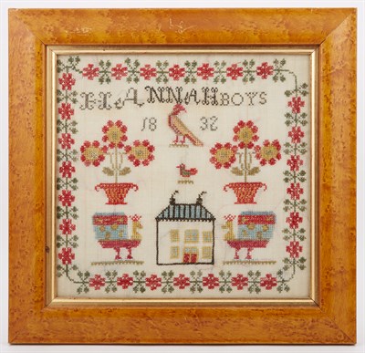 Lot 263 - Pair of Needlework Samplers Worked by Hannah...