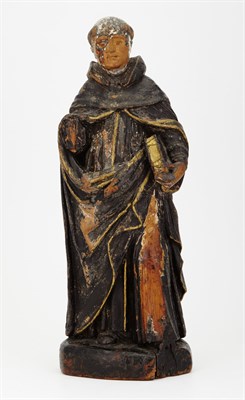Lot 248 - Continental Painted and Parcel Gilt Figure of...