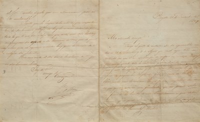 Lot 235 - BOLIVAR, SIMON Important letter signed to José...