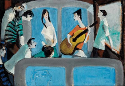 Lot 198 - Seif Wanly Egyptian, 1906-1979 Untitled, 1967...