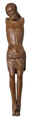 Lot 590 - Carved Oak Fragmentary Corpus Possibly...