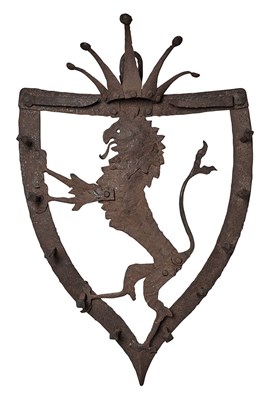 Lot 678 - Continental Wrought Iron Wall Ornament...