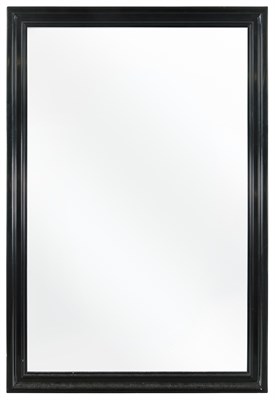 Lot 195 - Black-Painted Wood Mirror Height 64 1/2 inches,...
