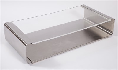 Lot 342 - François Monnet Stainless Steel and Glass Low...