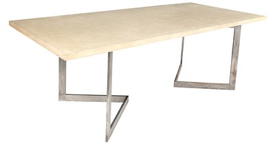 Lot 231 - Françoise See Lacquered and Brushed Metal...