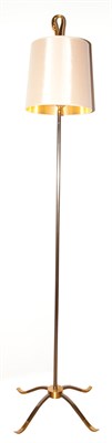 Lot 514 - Brass and Patinated-Metal Floor Lamp Height 68...