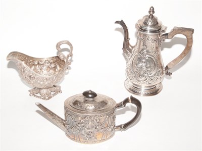 Lot 464 - Group of Three Sterling Silver Repousse Table...