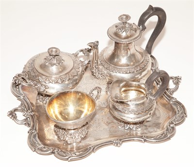 Lot 465 - French Silver Five-Piece Tea Service Height of...