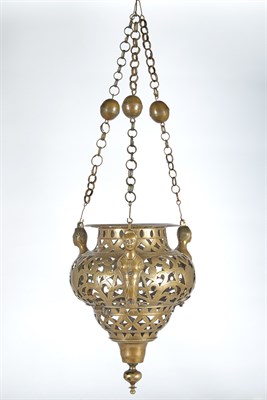 Lot 656 - Continental Brass Hanging Light 18th/19th...