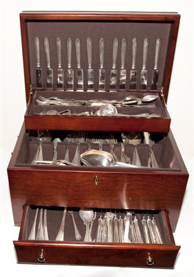 Lot 519 - Dutch Silver Flatware Service Approximately...