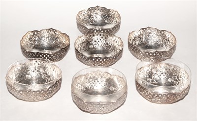 Lot 536 - Set of Seven Chinese Export Silver Bowls...