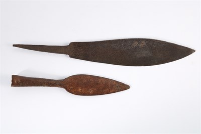 Lot 676 - African Spear 19th Century With leaf-shaped...