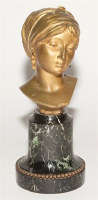 Lot 558 - French Gilt-Bronze Bust of a Maiden on a...