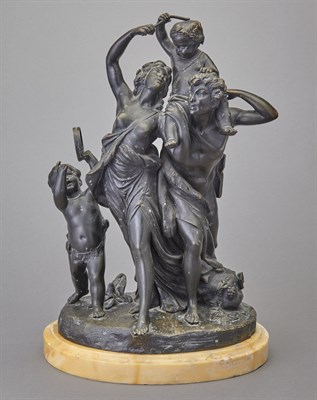 Lot 597 - Bronze Bacchanalian Group After Clodion Height...
