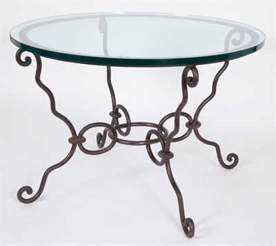 Lot 265 - Manner of René Drouet Center Table Glass and...