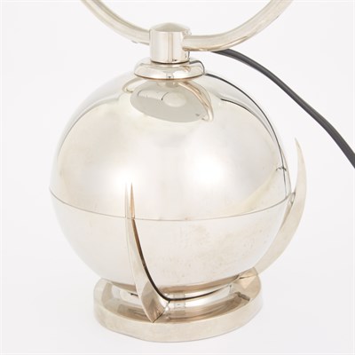 Lot 569 - Chromed Metal Globular Student's Lamp Height...