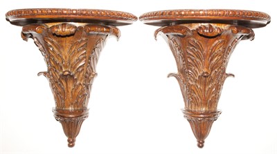 Lot 321 - Pair of Neoclassical Style Carved Wood...
