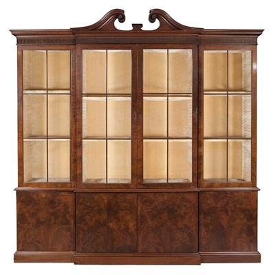 Lot 489 - George III Mahogany Breakfront Bookcase...