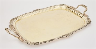 Lot 373 - George III Sterling Silver Gilt Tray Maker's...