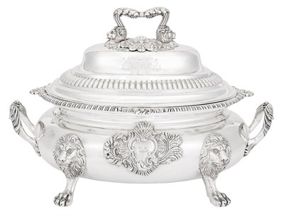 Lot 376 - Pair of George IV Irish Sterling Silver...