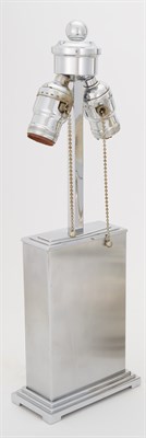 Lot 213 - Brushed Chrome Lamp Height 7 3/4 inches.