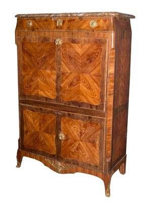 Lot 447 - Transitional Louis XV/XVI Tulipwood and...