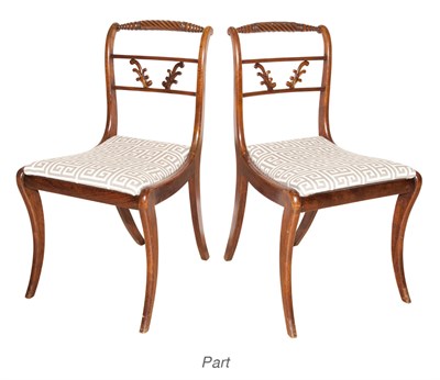 Lot 352 - Set of Six Regency Style Mahogany Dining Chairs