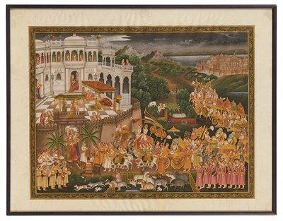 Lot 25 - Indian School Two: One depicting a dance of...
