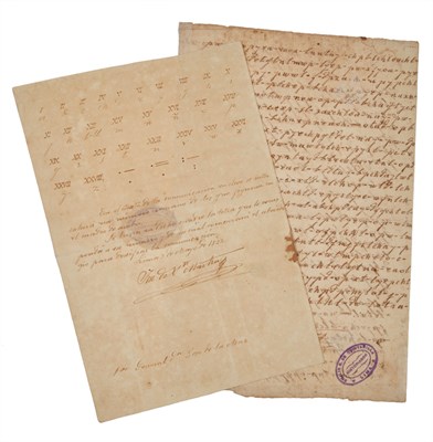 Lot 223 - SAN MARTIN, JOSÉ DE (General) Two page...